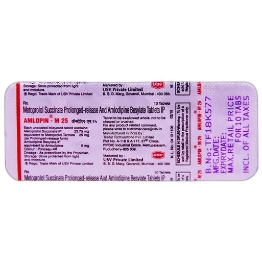 amlopin m 25mg tablet 10's
